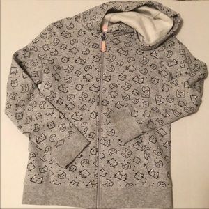 Cat and Jack gray and pink cat jacket